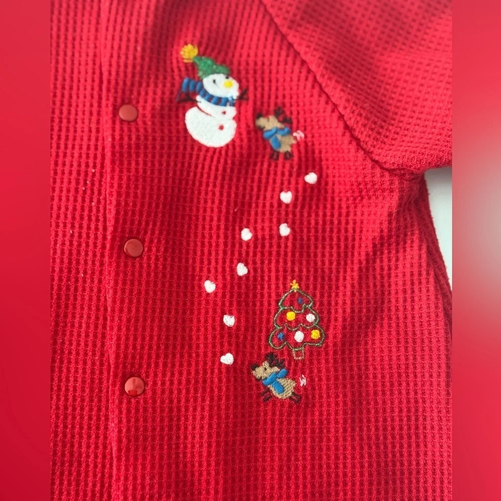 Carters Vintage Red Christmas Pajamas Size 12-18M